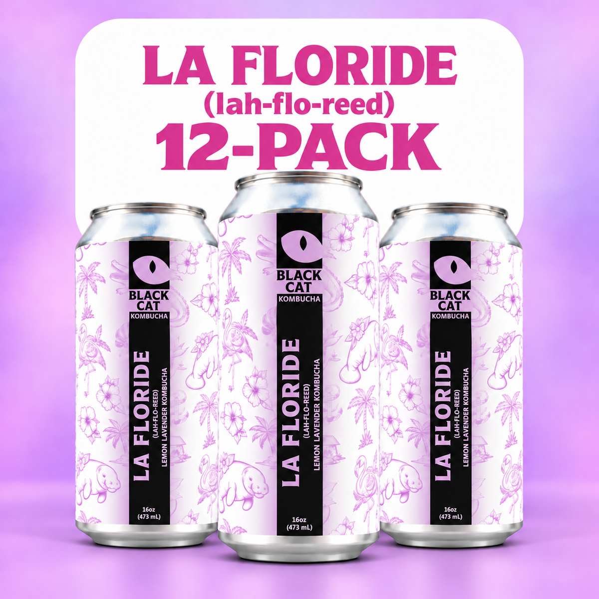 La Floride (lah-flo-reed) - 12 Pack 16oz Kombucha