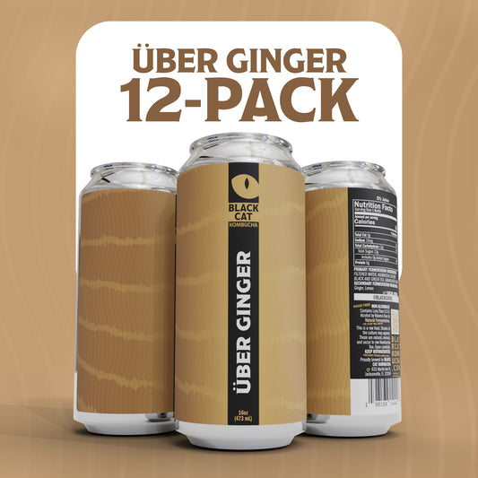 Über Ginger - 12 Pack Kombucha