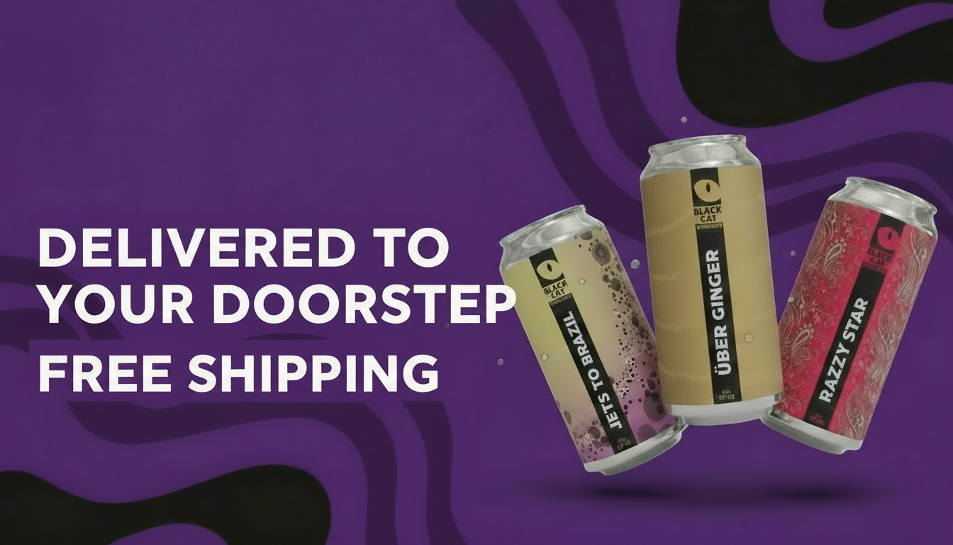 Black Cat Kombucha Mobile Banner